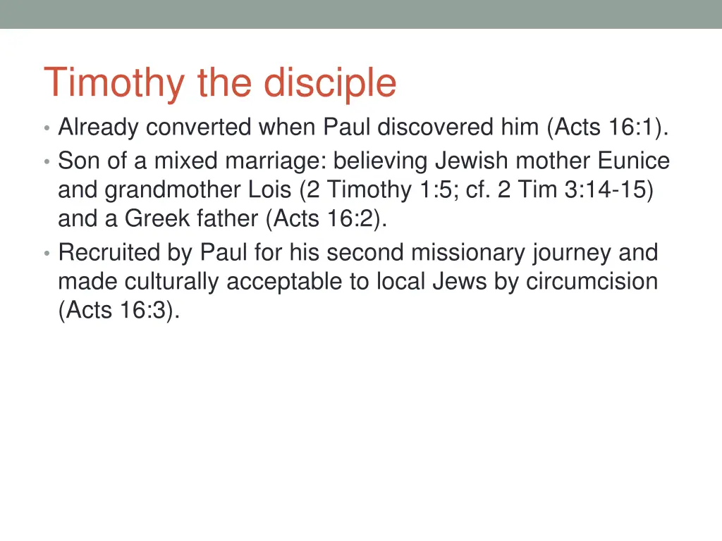 timothy the disciple already converted when paul
