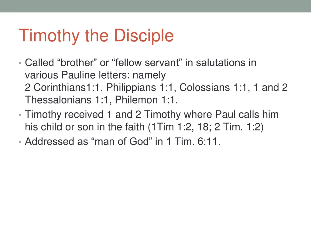 timothy the disciple