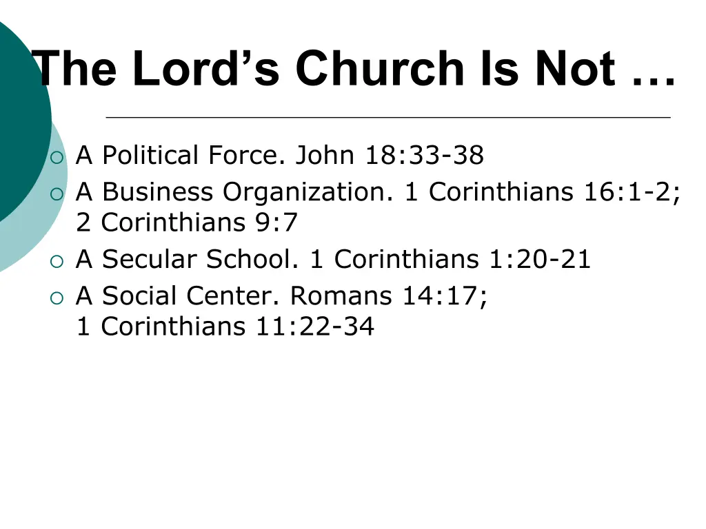 the lord s church is not