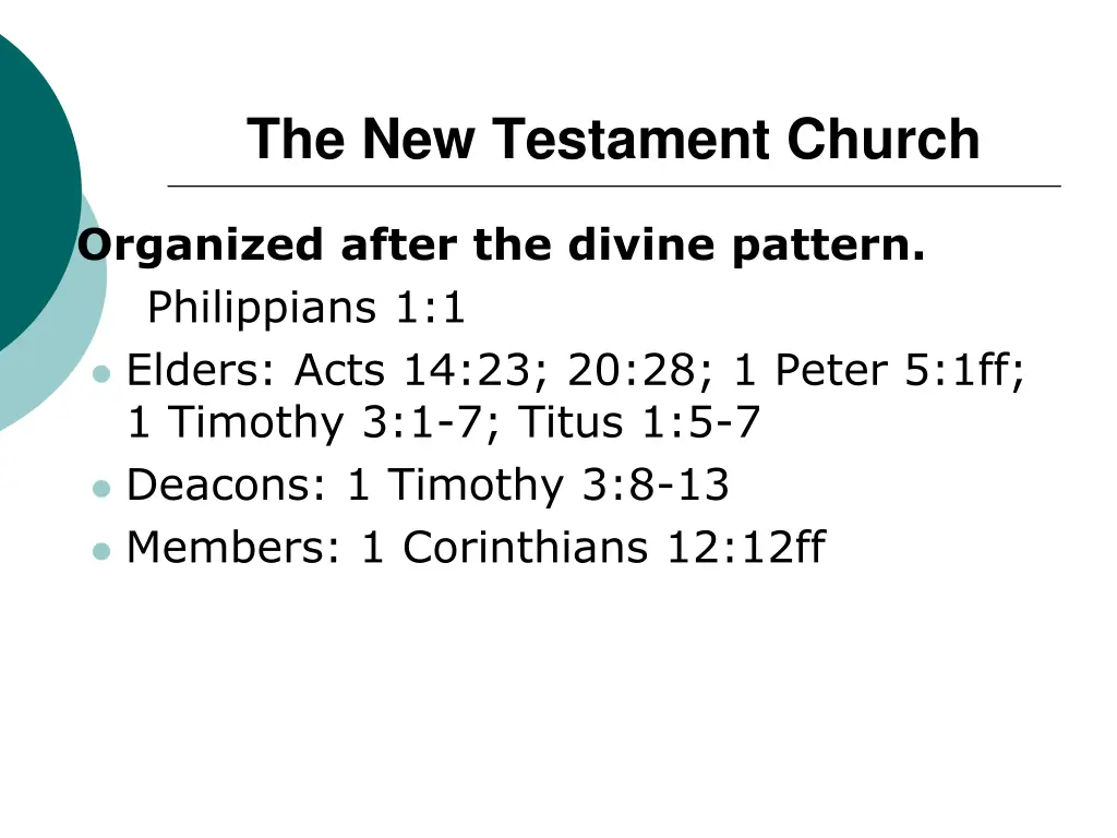 the new testament church 1