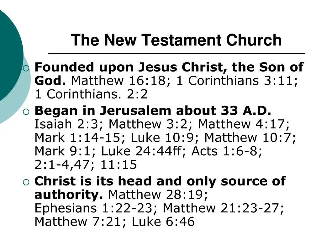the new testament church