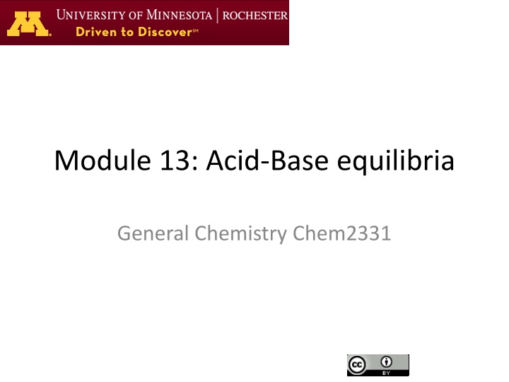 module 13 acid base equilibria