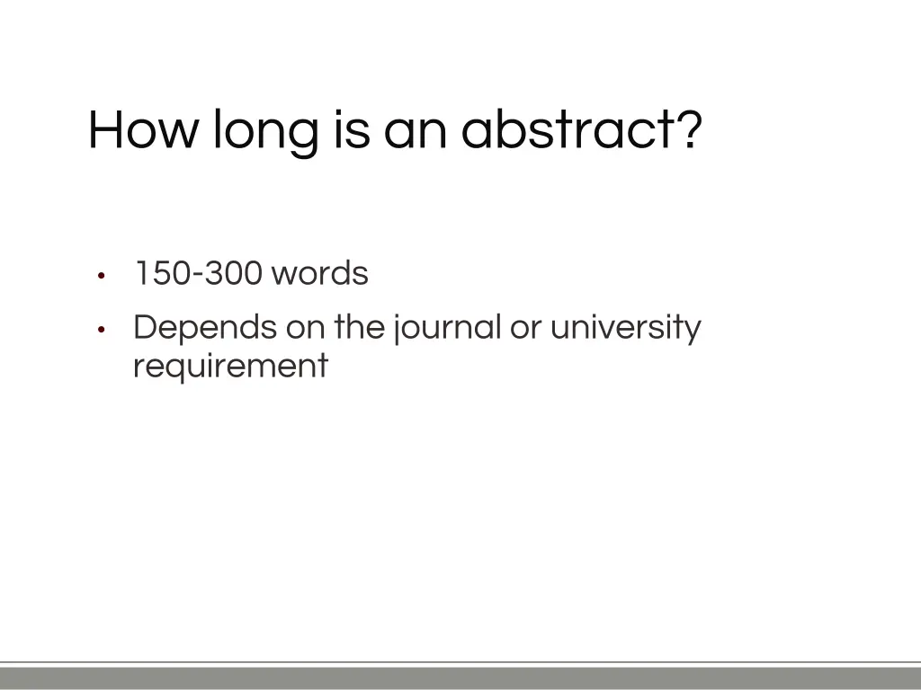 how long is an abstract