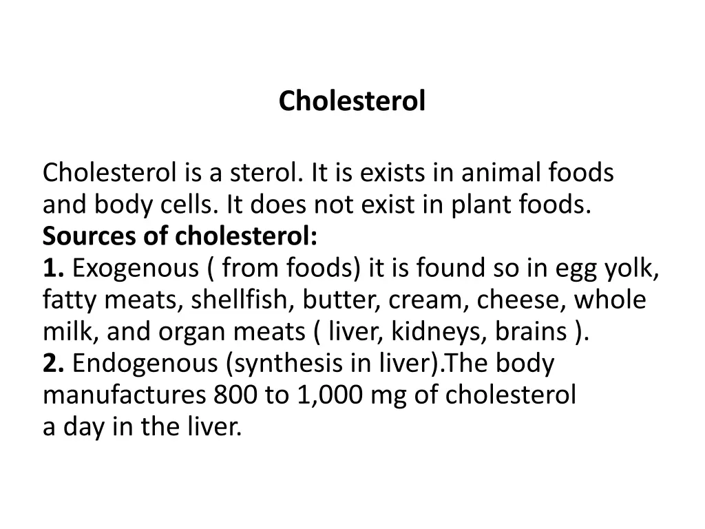 cholesterol