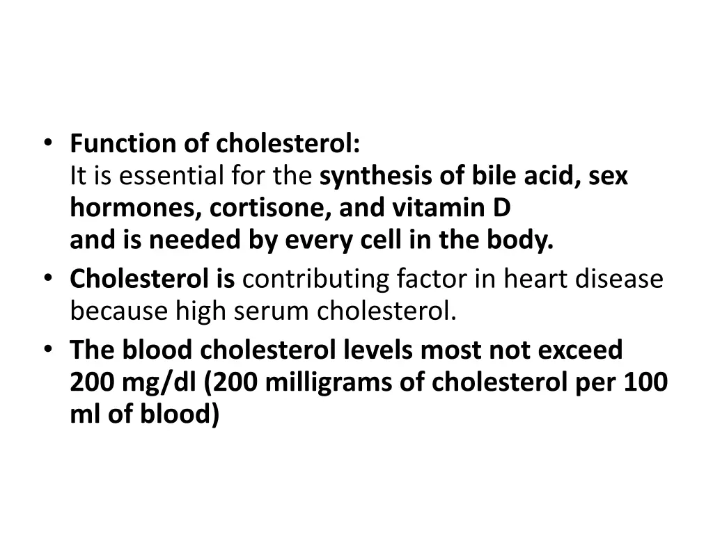 function of cholesterol it is essential