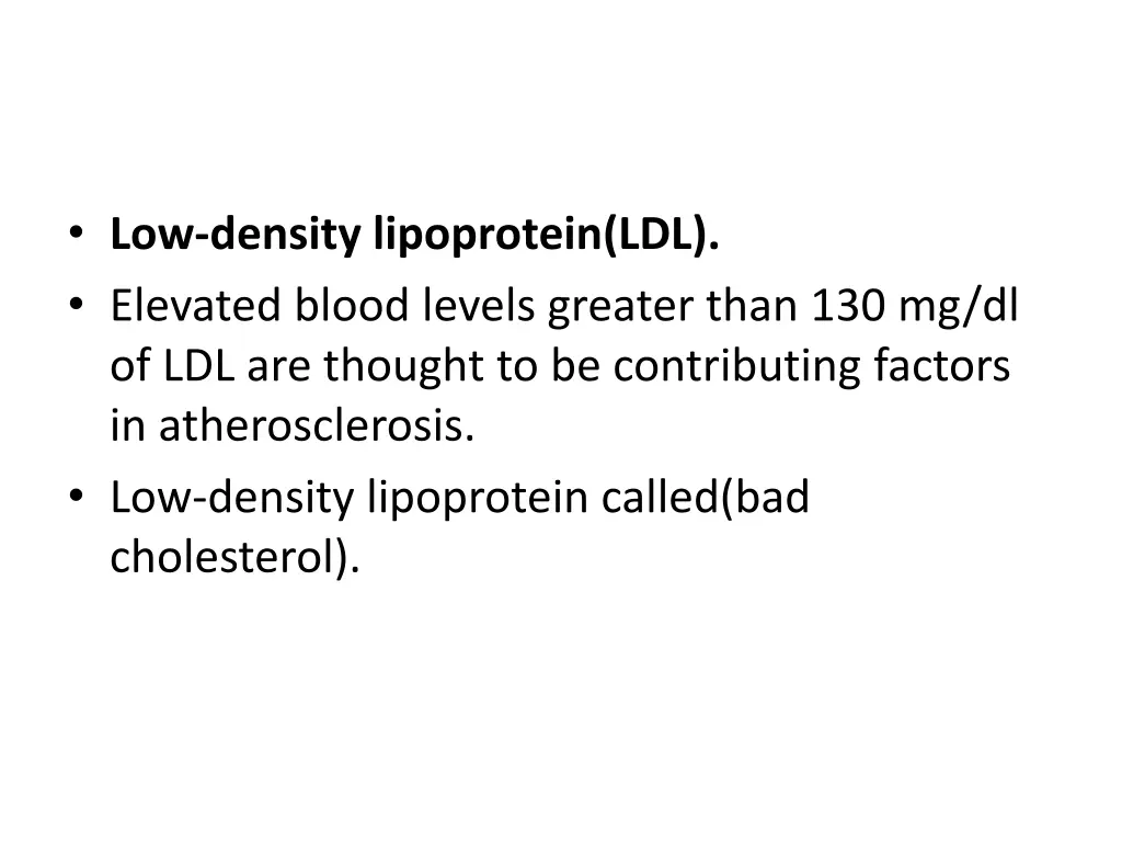 low density lipoprotein ldl elevated blood levels