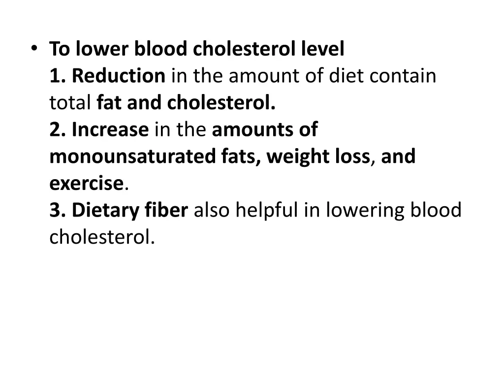 to lower blood cholesterol level 1 reduction
