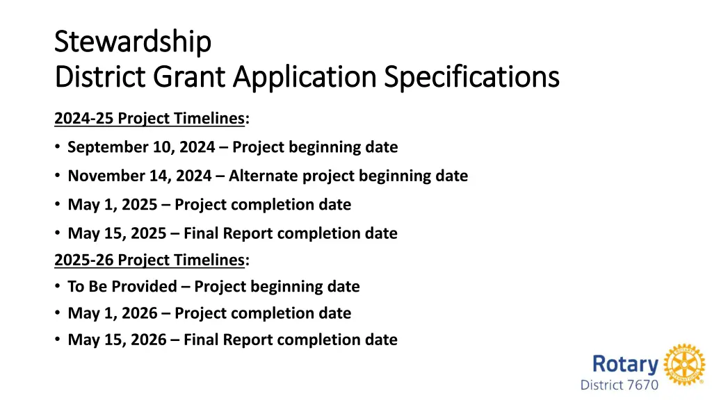 stewardship stewardship district grant