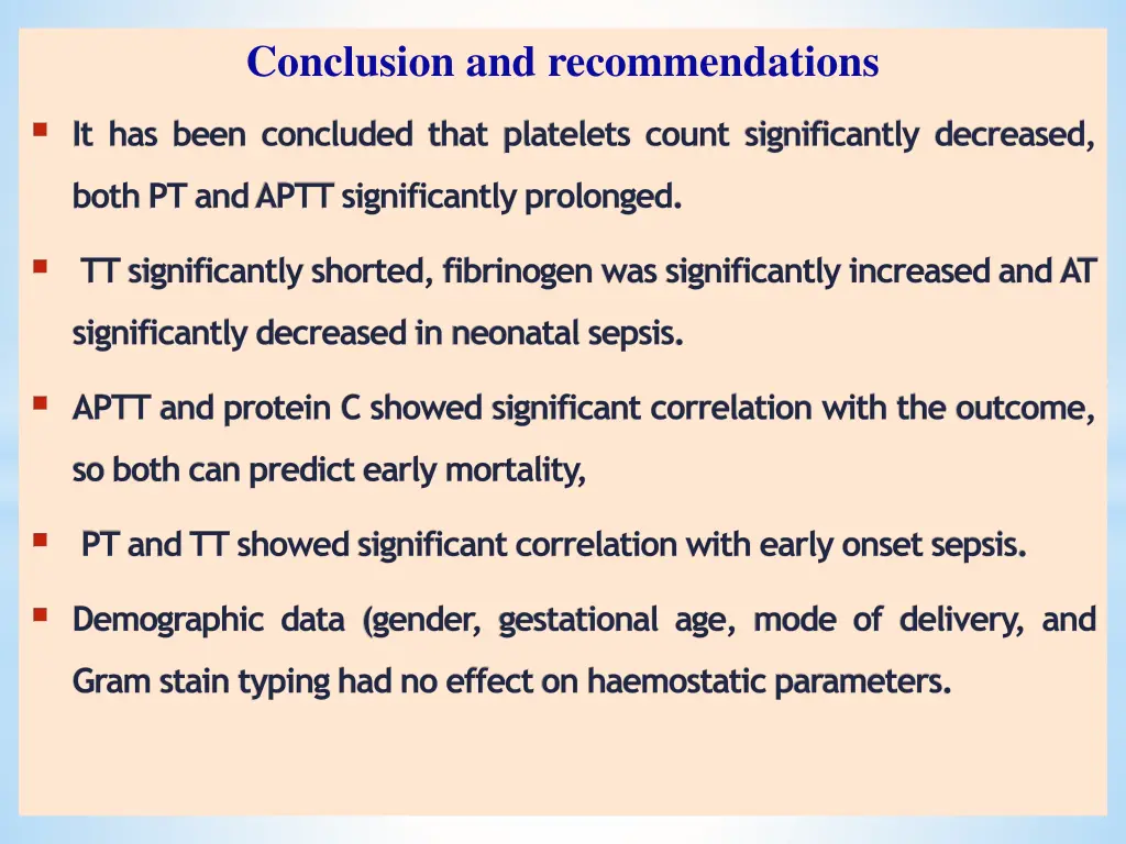 conclusion and recommendations