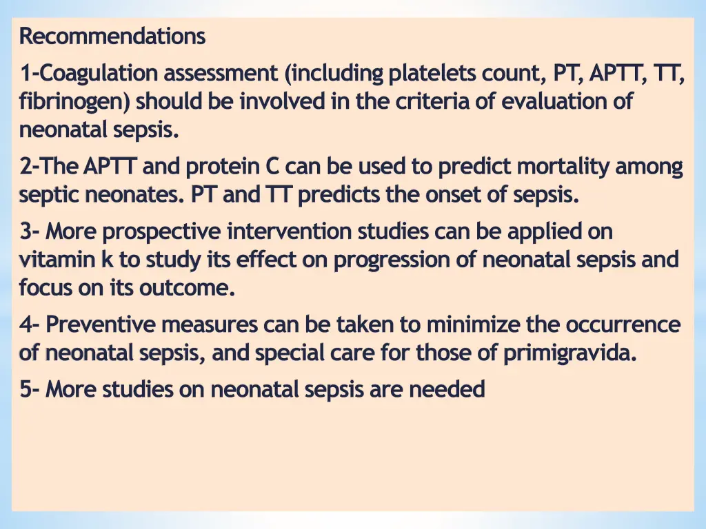 recommendations 1 coagulation assessment