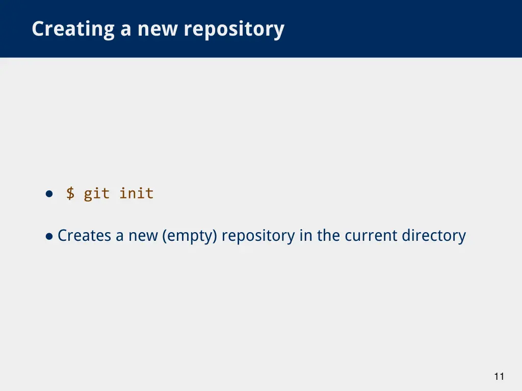 creating a new repository