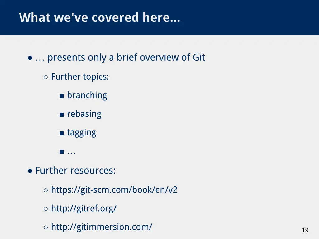 what we ve covered here