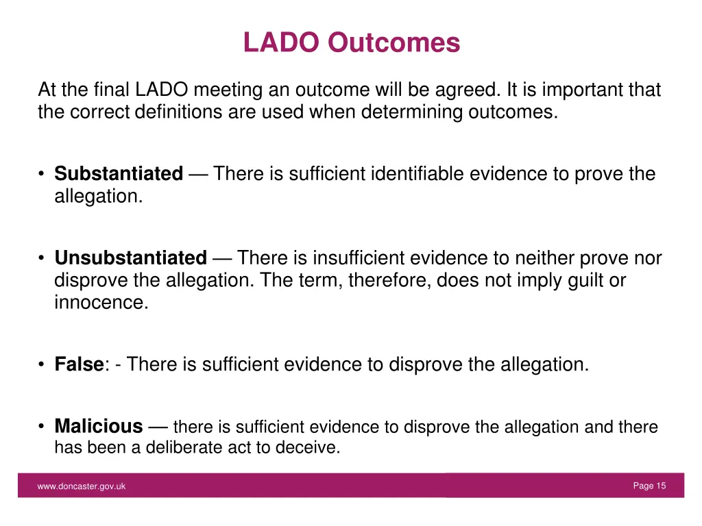 lado outcomes