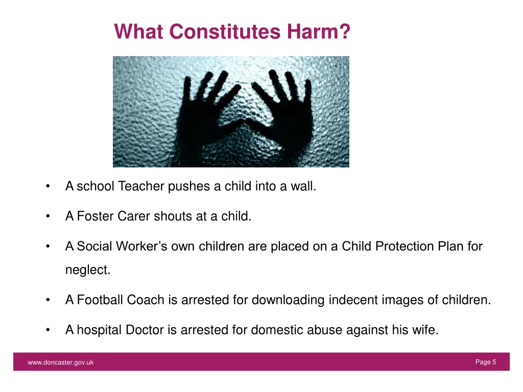 what constitutes harm