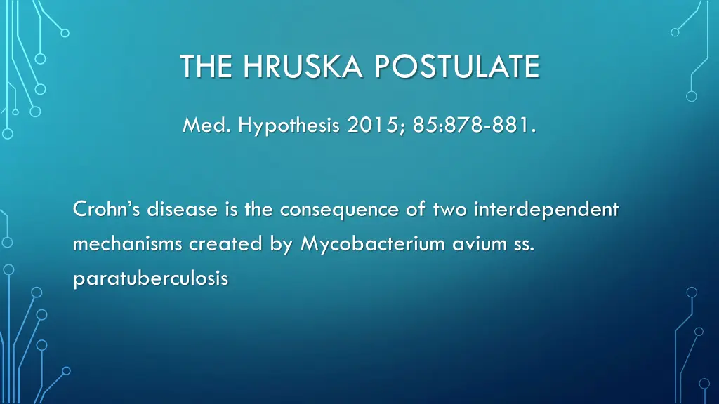 the hruska postulate