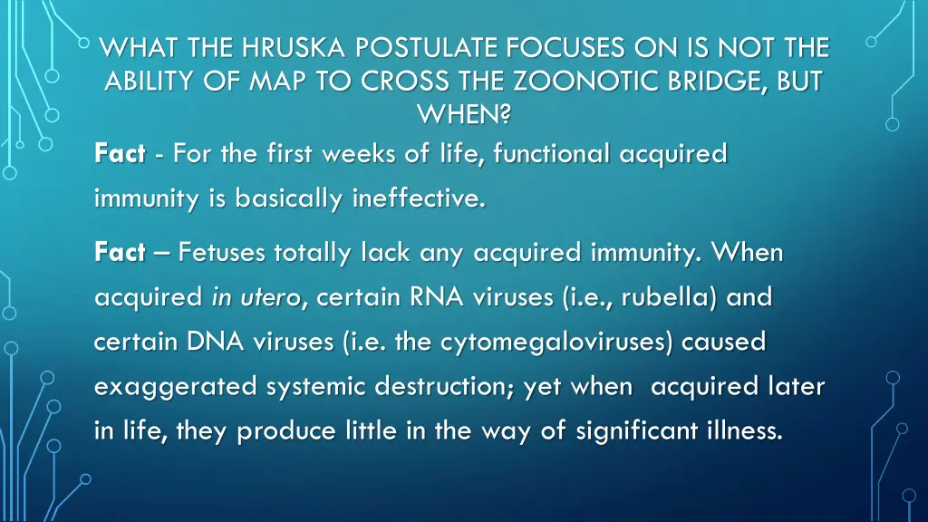 what the hruska postulate focuses