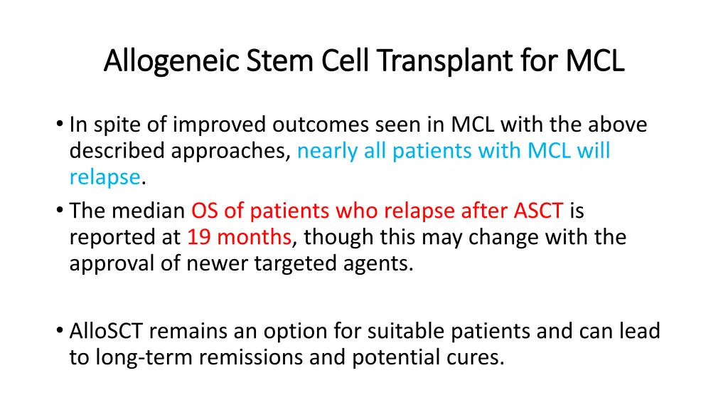 allogeneic stem cell transplant