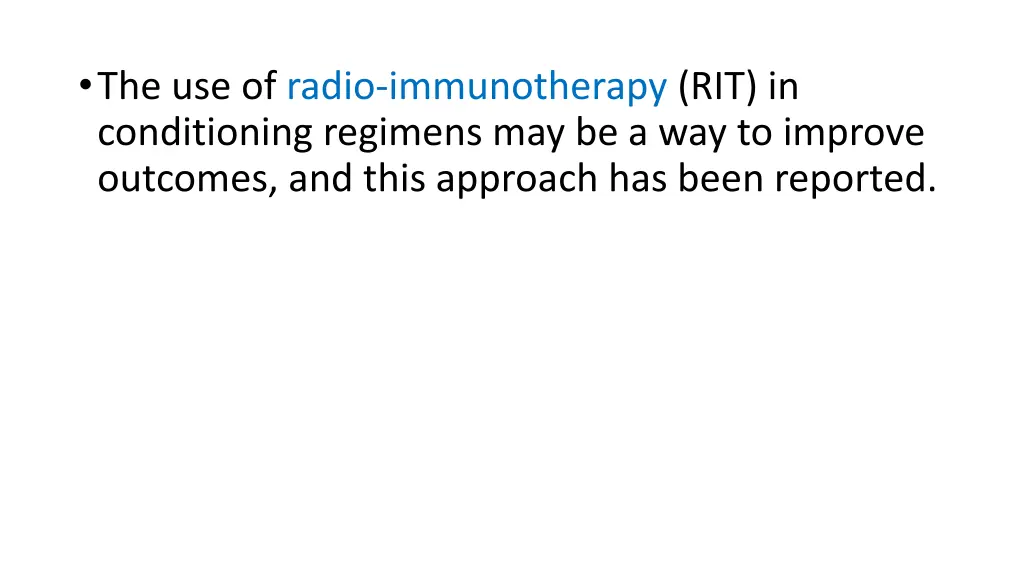 the use of radio immunotherapy