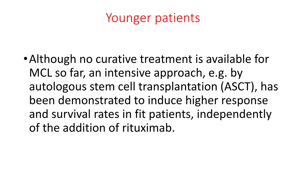 younger patients