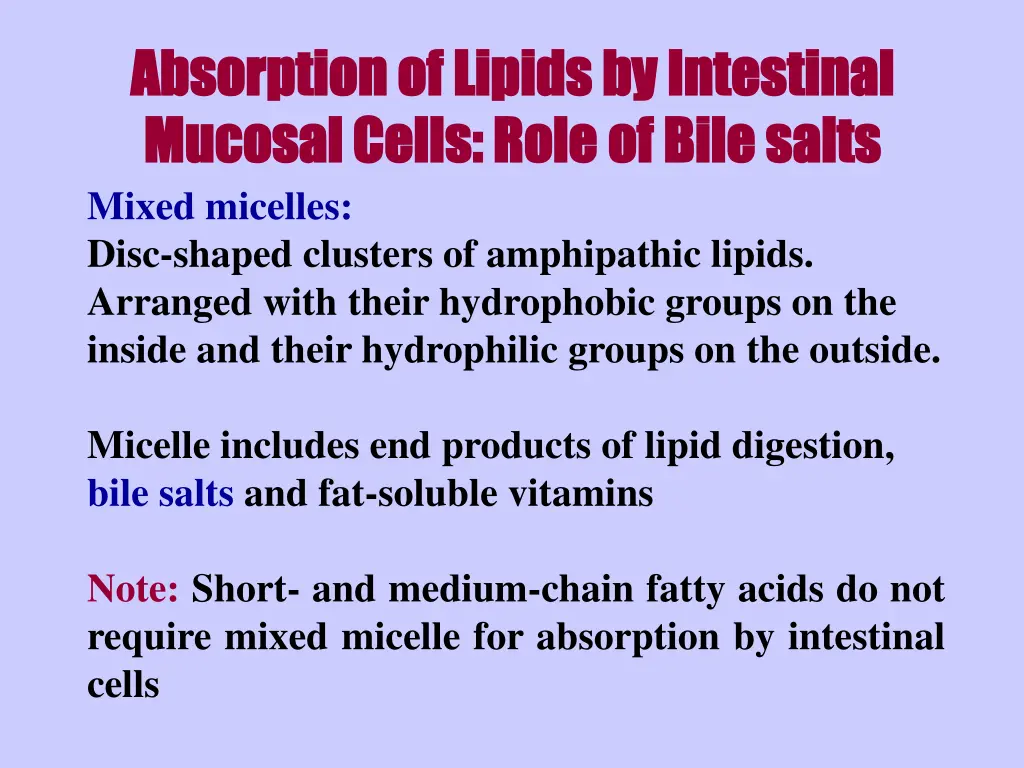 absorption of lipids by intestinal absorption