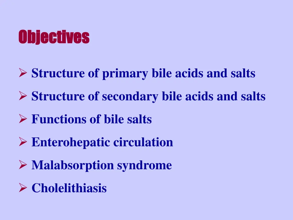 objectives objectives