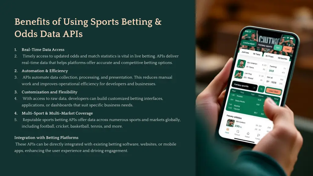 benefits of using sports betting odds data apis