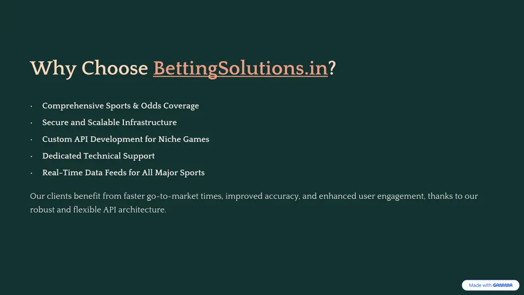 why choose bettingsolutions in