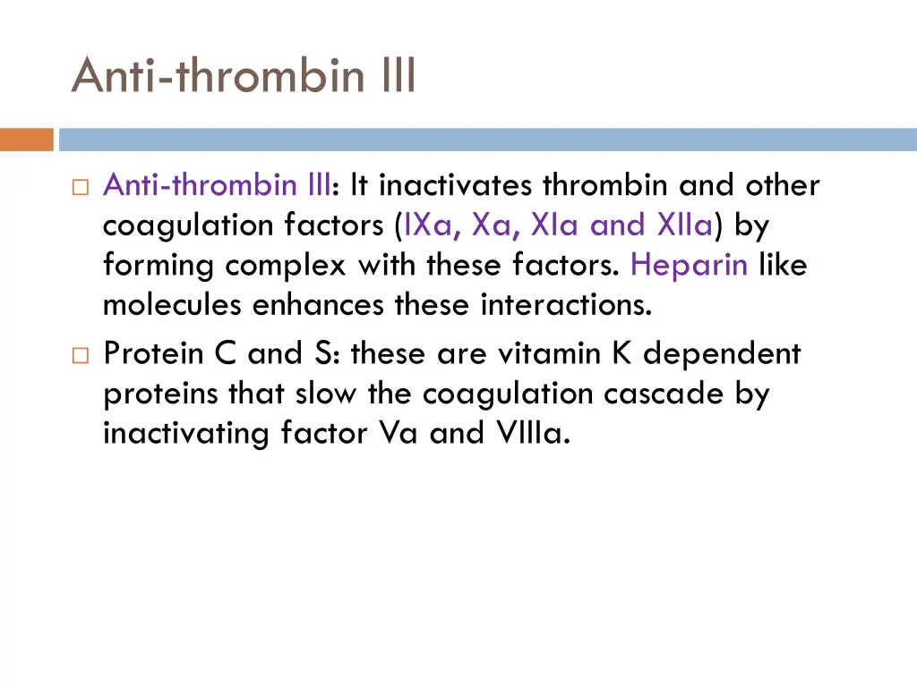 anti thrombin iii