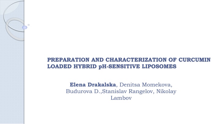 preparation and characterization of curcumin