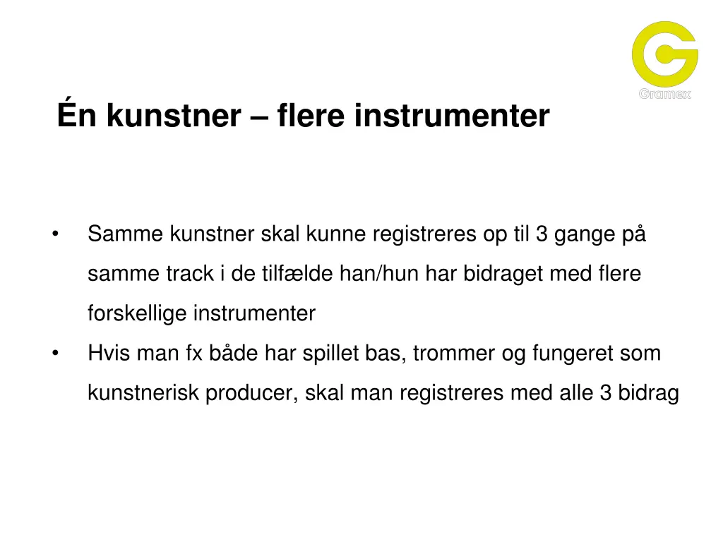n kunstner flere instrumenter