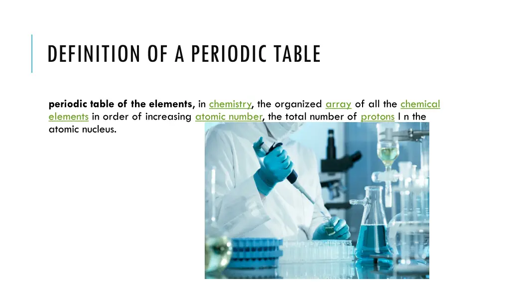 definition of a periodic table