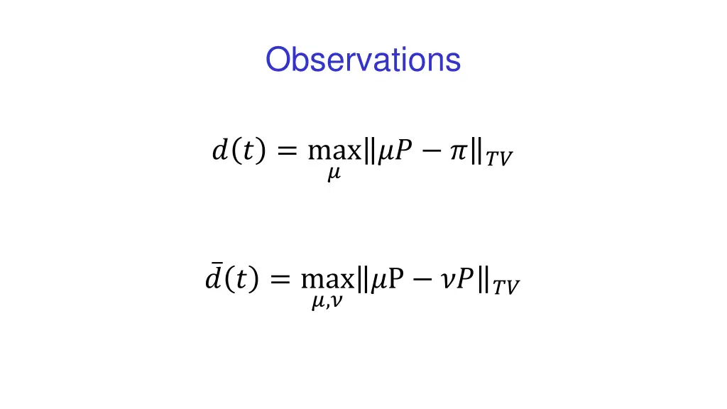 observations