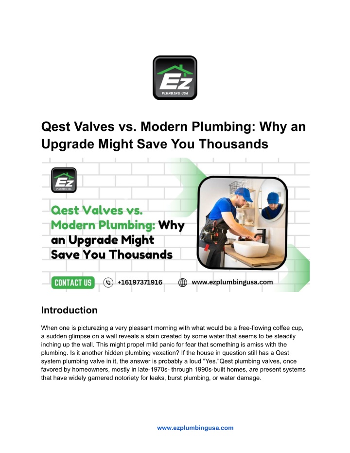 qest valves vs modern plumbing why an upgrade