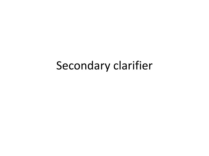secondary clarifier