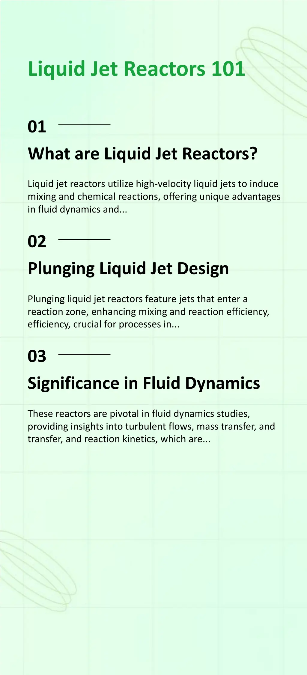 liquid jet reactors 101