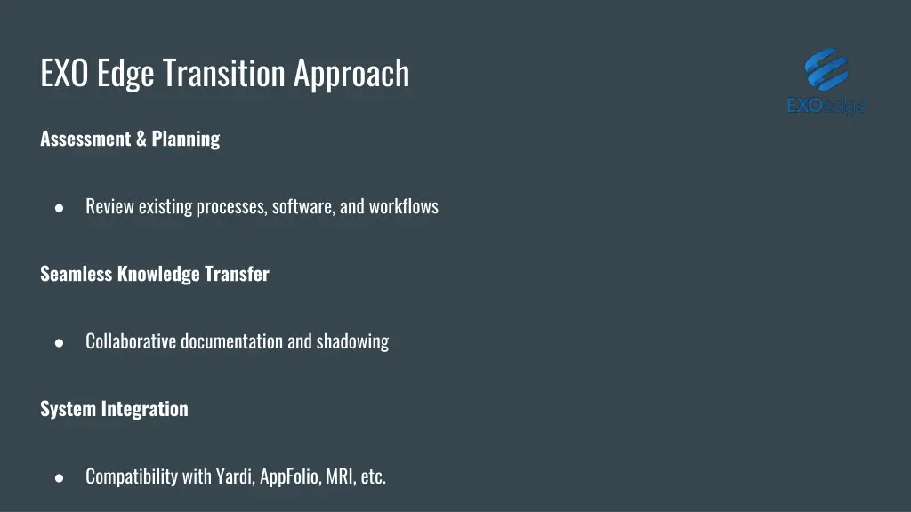 exo edge transition approach