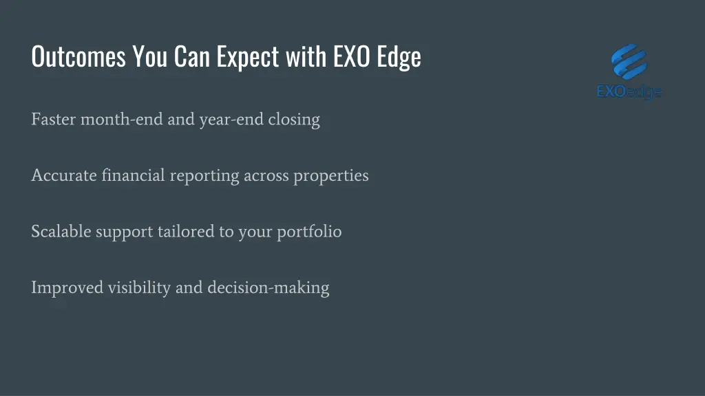 outcomes you can expect with exo edge