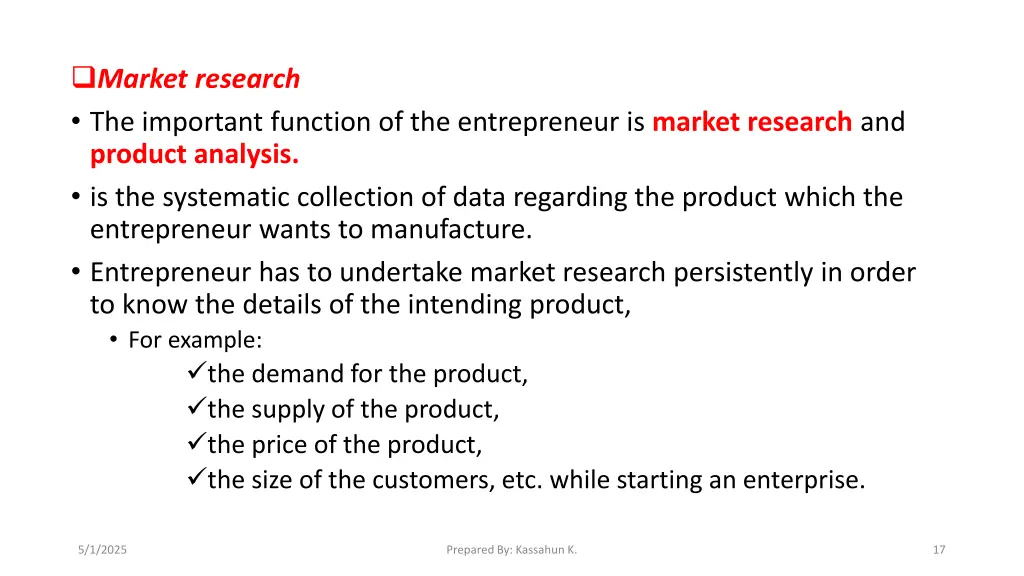 market research the important function