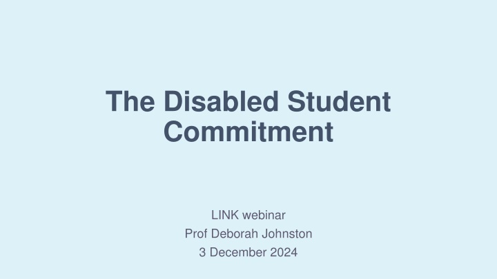the disabled student commitment