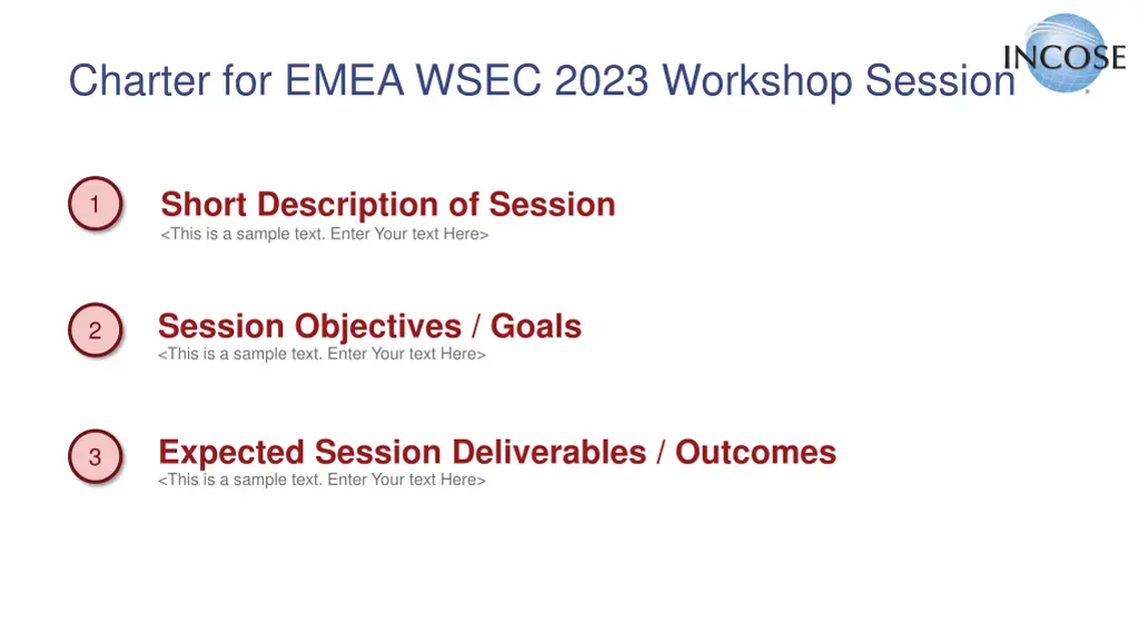 charter for emea wsec 2023 workshop session