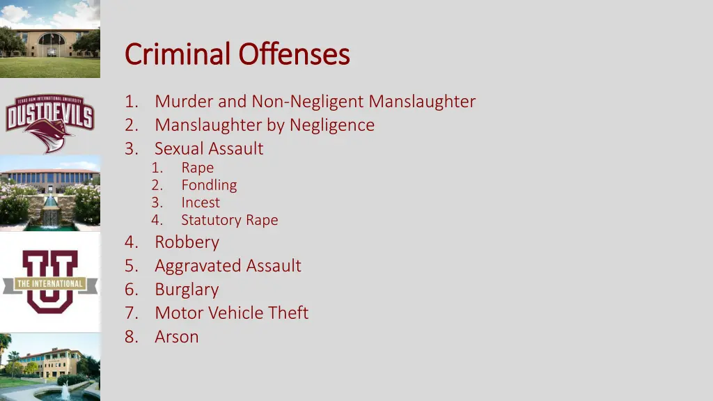 criminal offenses criminal offenses