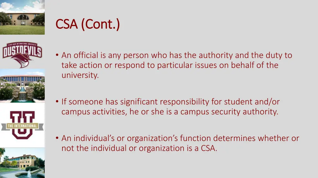 csa cont csa cont