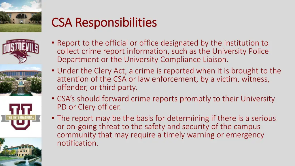 csa responsibilities csa responsibilities