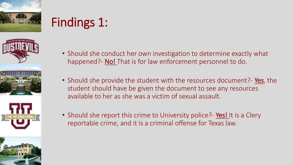 findings 1 findings 1