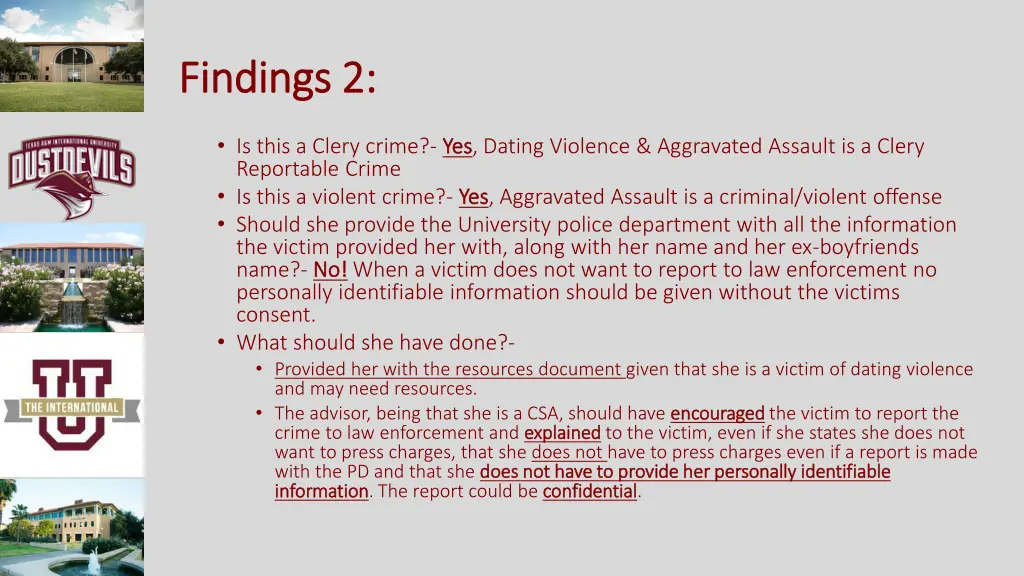 findings 2 findings 2