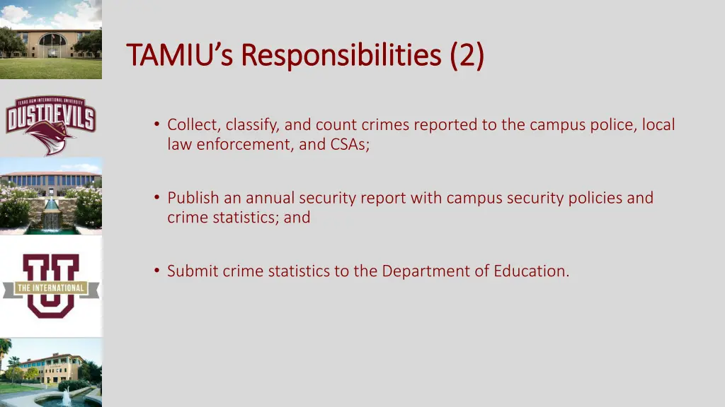 tamiu s responsibilities 2 tamiu