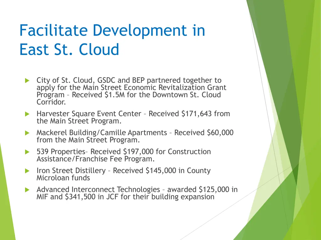 facilitate development in east st cloud