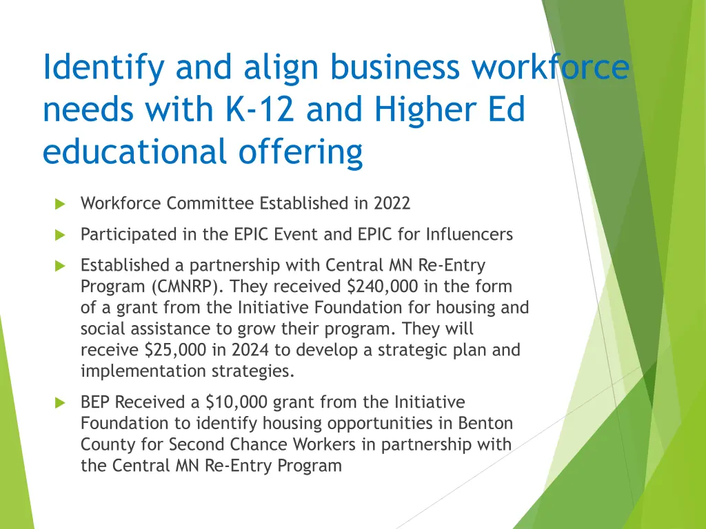 identify and align business workforce needs with