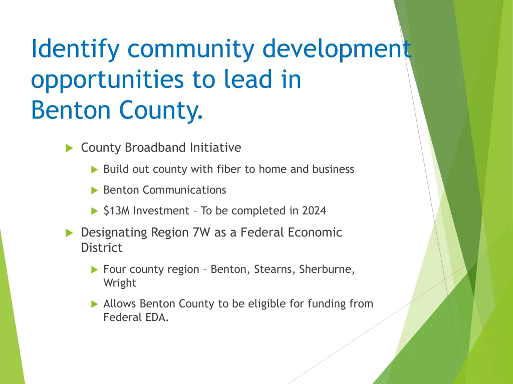 identify community development opportunities 1