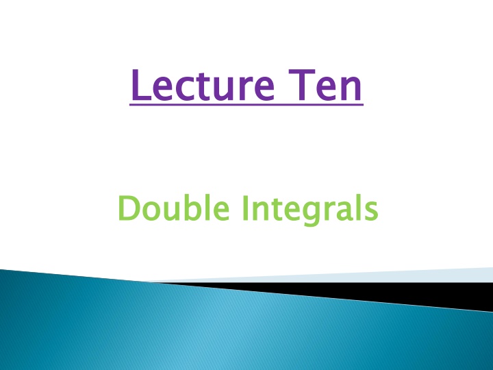 lecture ten